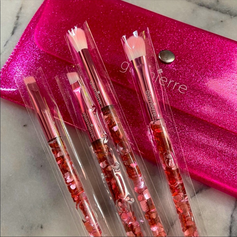 🎉HP🎉 Hot Pink 💖 Confetti Makeup Brushes